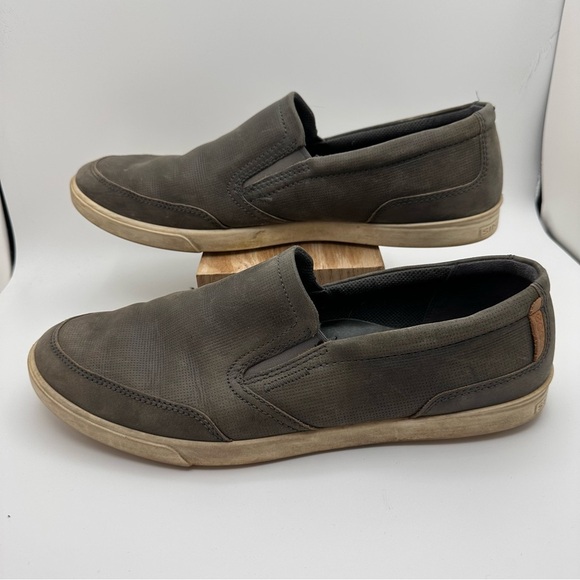 ECCO Men's Collin 2.0 Leather Slip-On Shoes - Gray/Green Size 12 - Picture 2 of 8